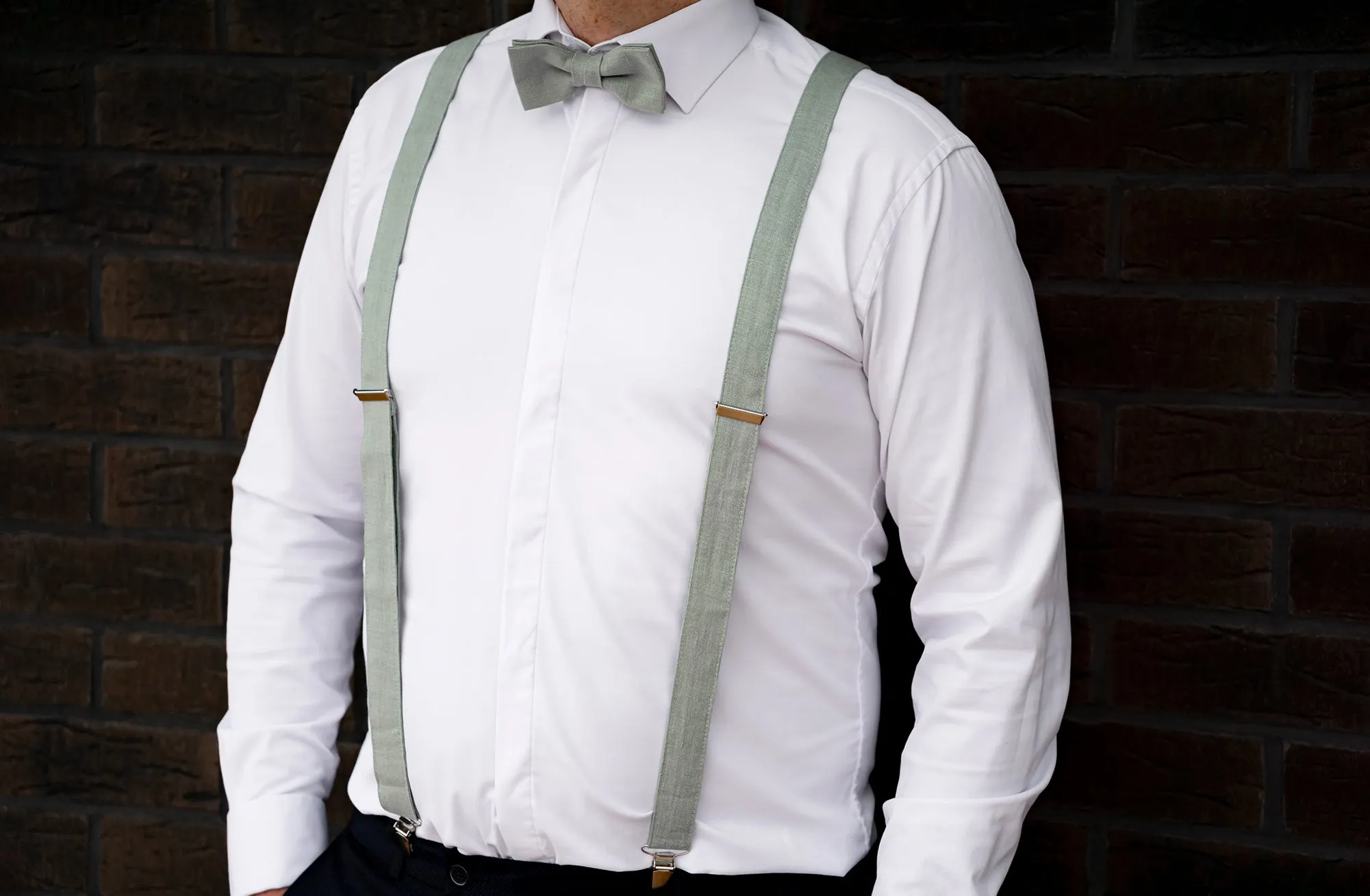 Light Gray Linen Bow Tie | Classic Men's Accessory