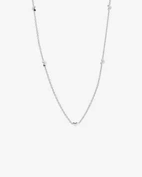 Loving Heart drop full necklace silver