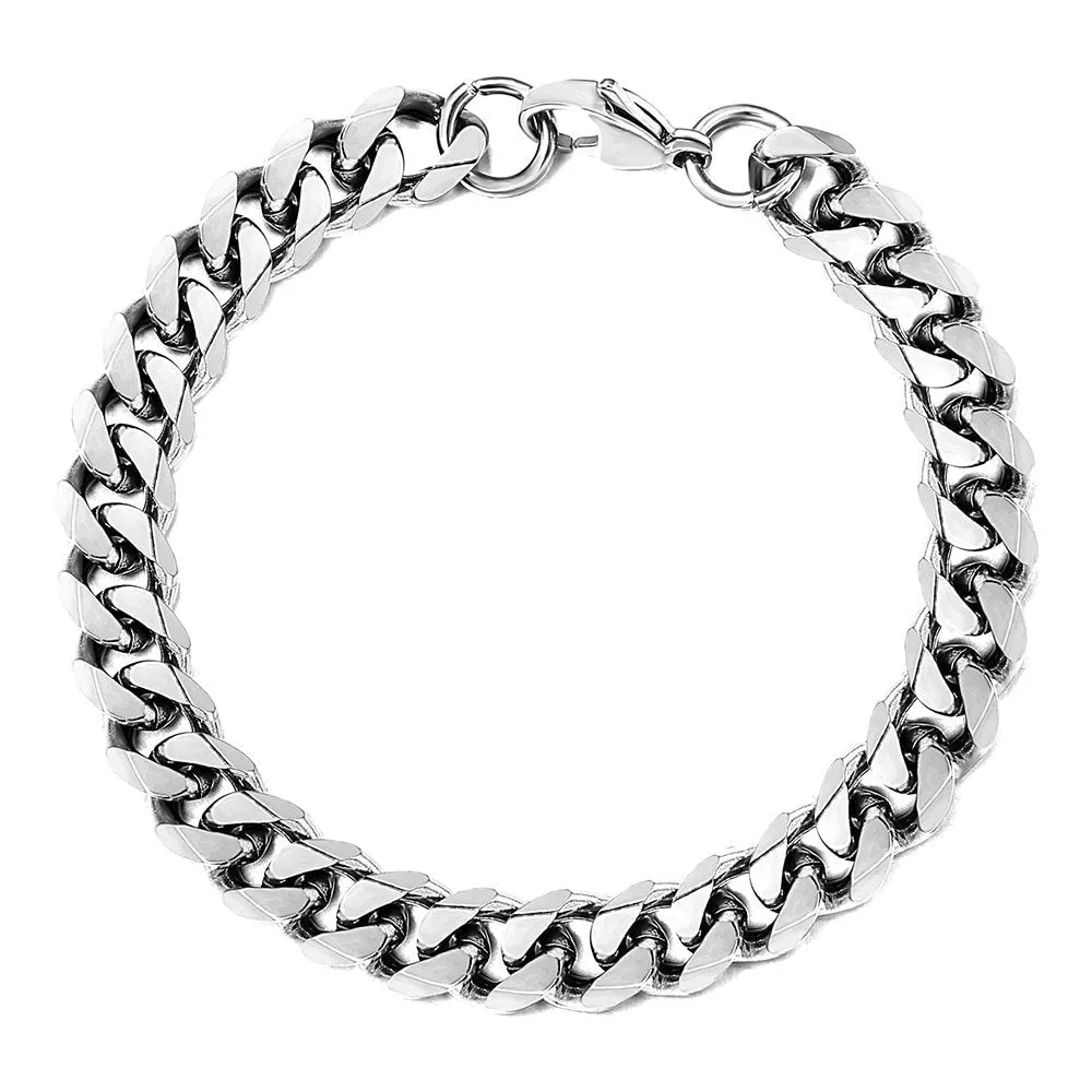 Men Chain Bracelet | Curb Chain Bracelet | 3-11mm Chain Bracelets | Cuban Chain Bracelet | Silver Black Gold Bracelet | Link Chain Bracelet