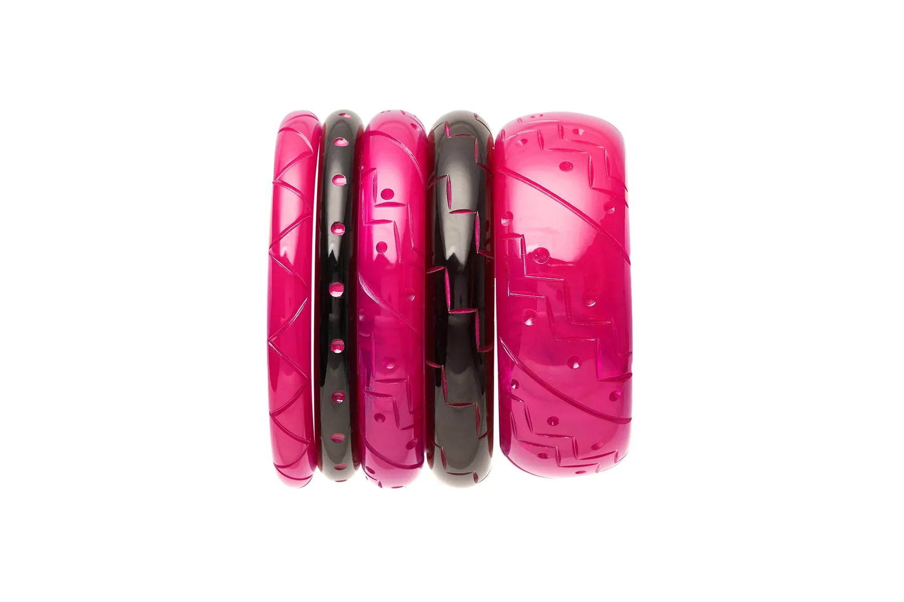Midi Black Magenta Maiden Bangle