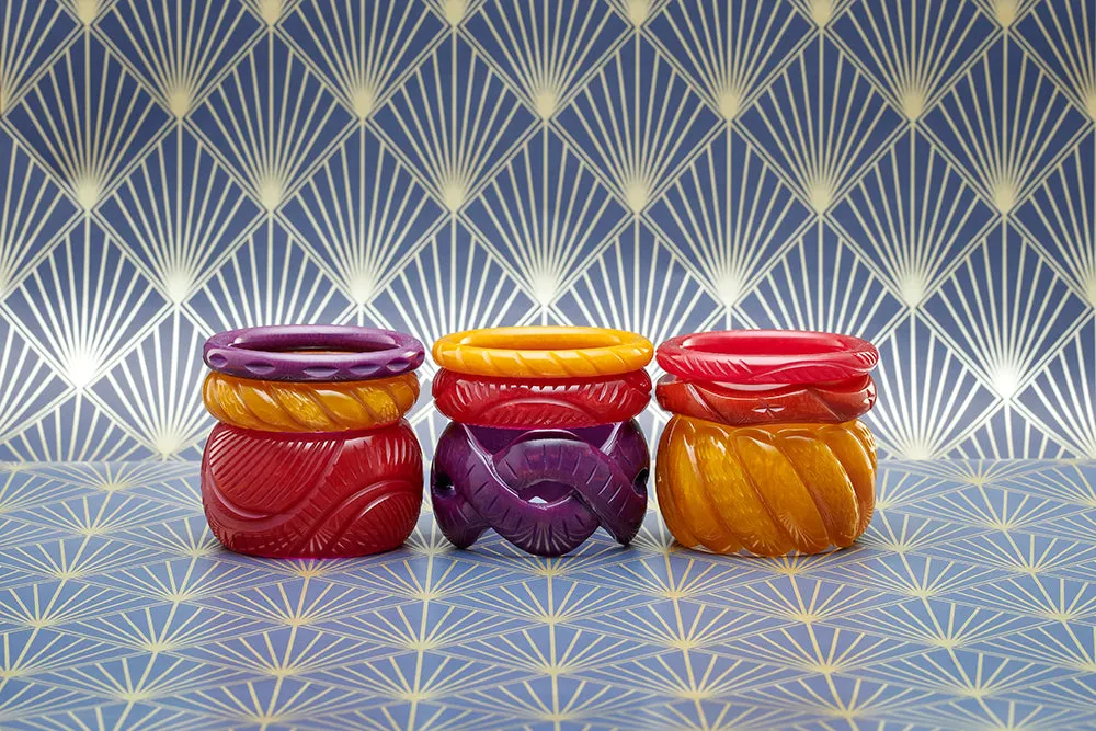Midi Golden Bordeaux Fakelite Maiden Bangle