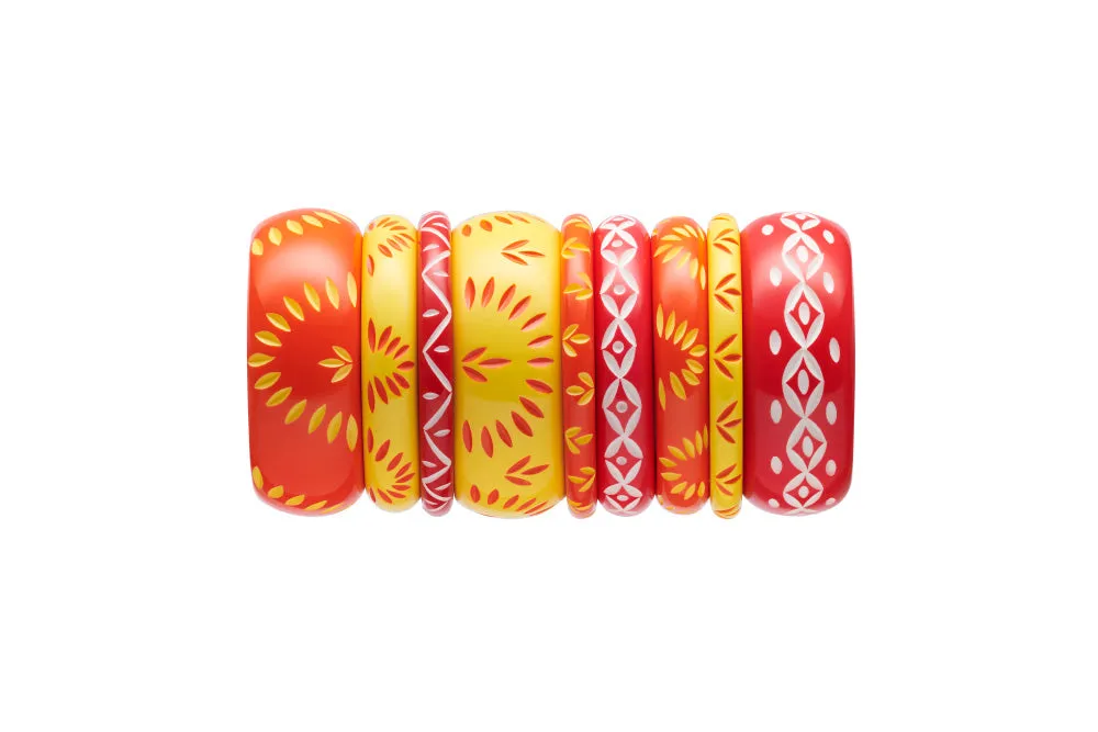 Midi Sunset Carved Bangle