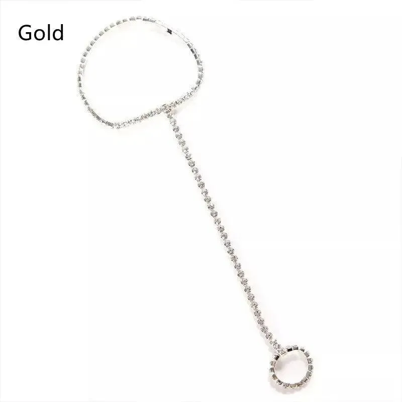 Minimalist Rhinestone Anklet