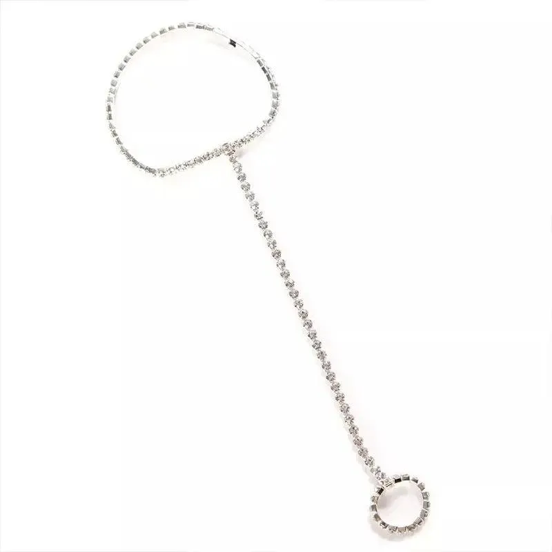 Minimalist Rhinestone Anklet