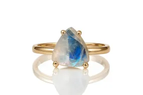 Moonstone Jewelry Ring - Rose Gold Womens Birthstone Rings - Dainty Gemstone Rings, Stackable Rings, Engagement Rings, Promise Rings for Her - Customizable Ring Sizes