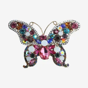 MULTI COLOURED BUTTERFLY BROOCH