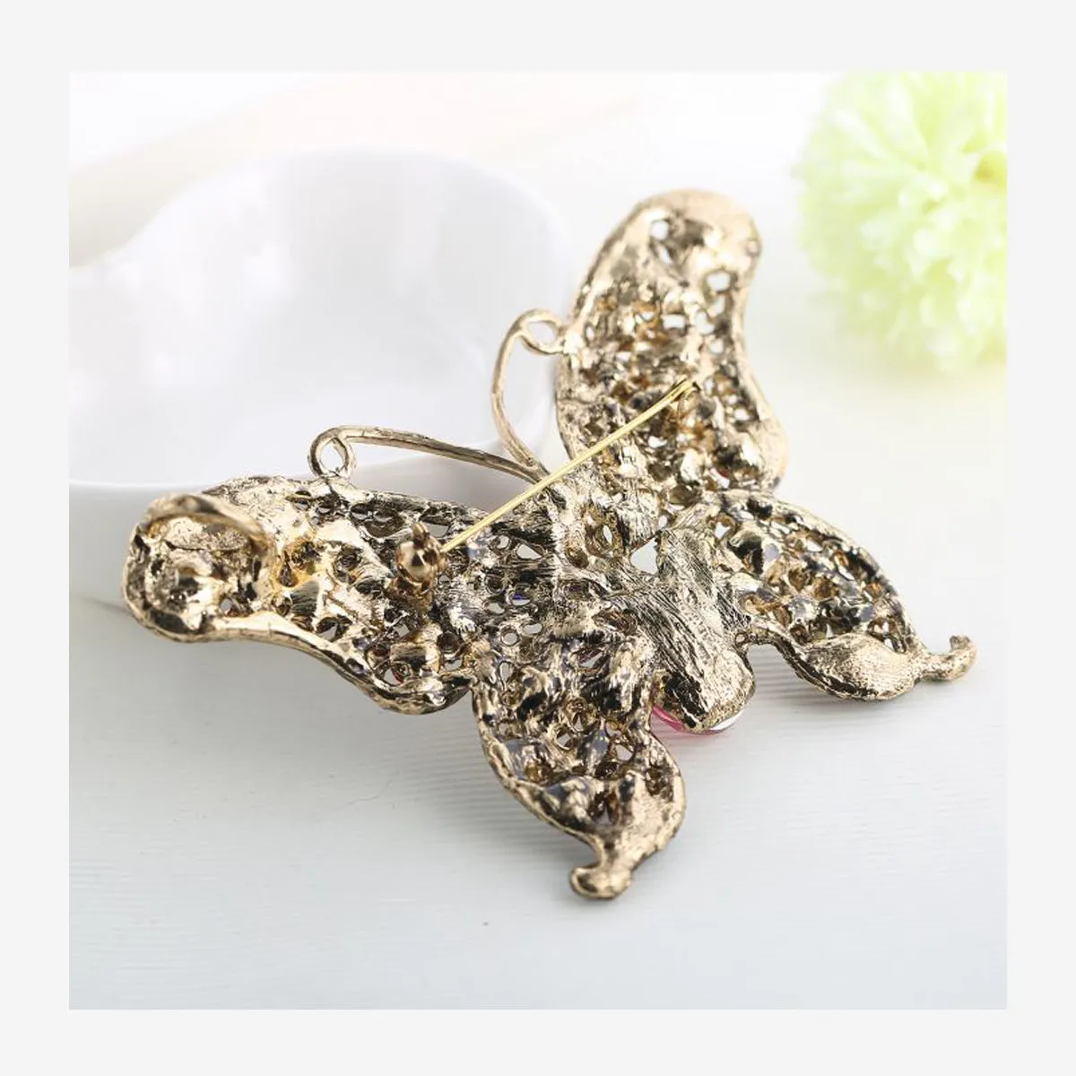 MULTI COLOURED BUTTERFLY BROOCH