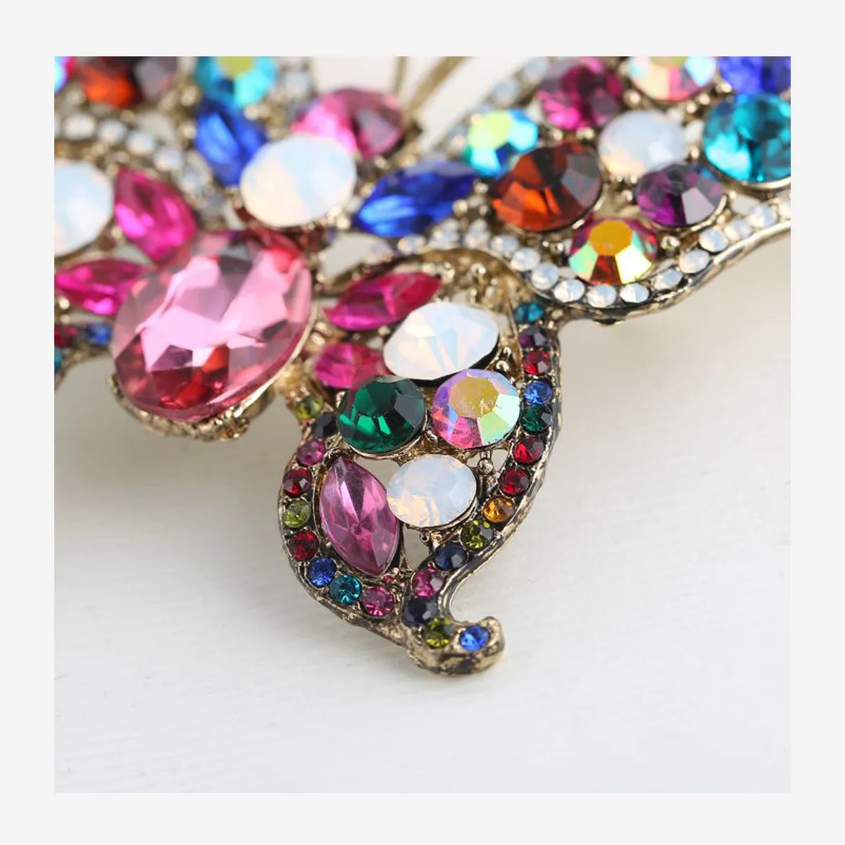 MULTI COLOURED BUTTERFLY BROOCH
