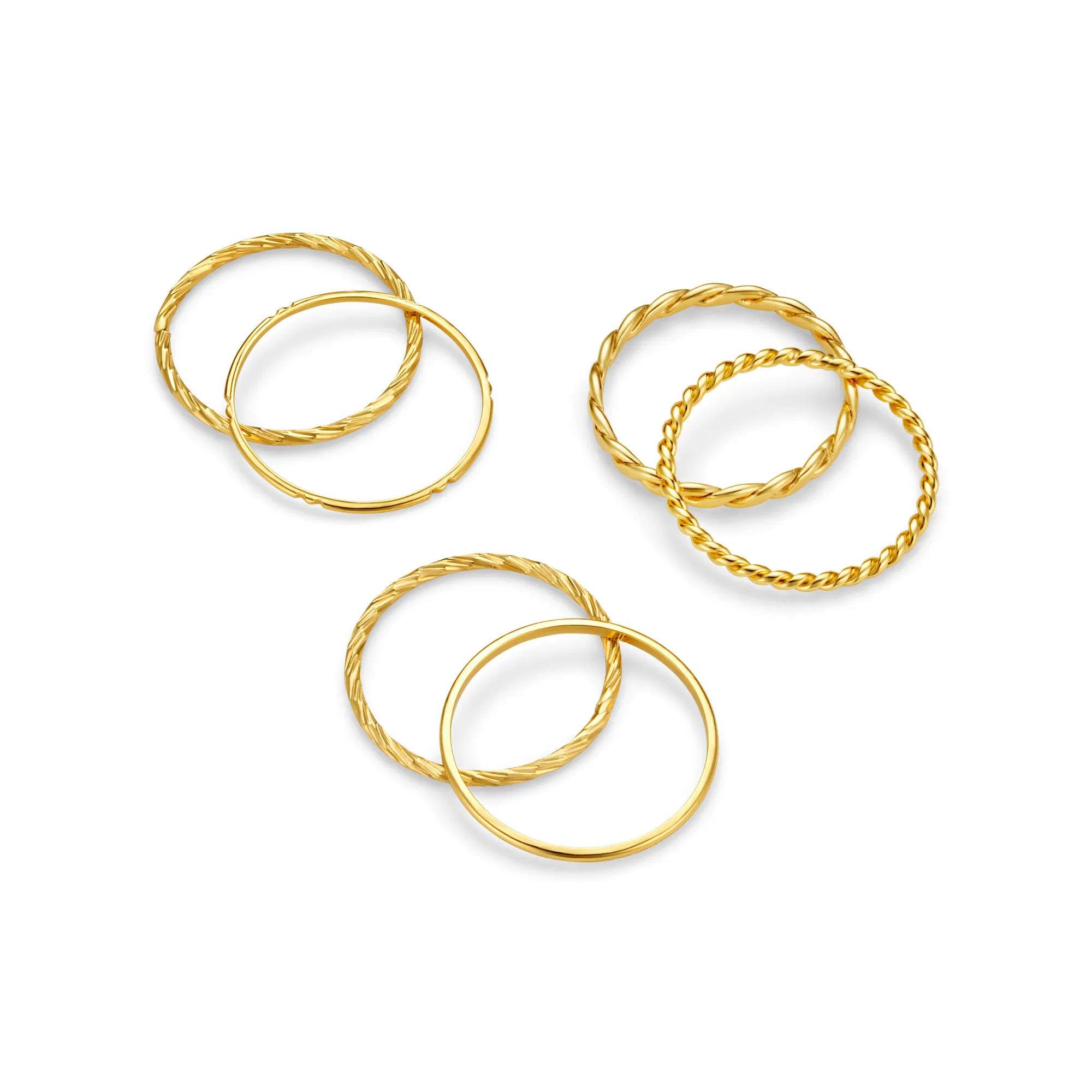 Multi Stack Ring Set - Gold