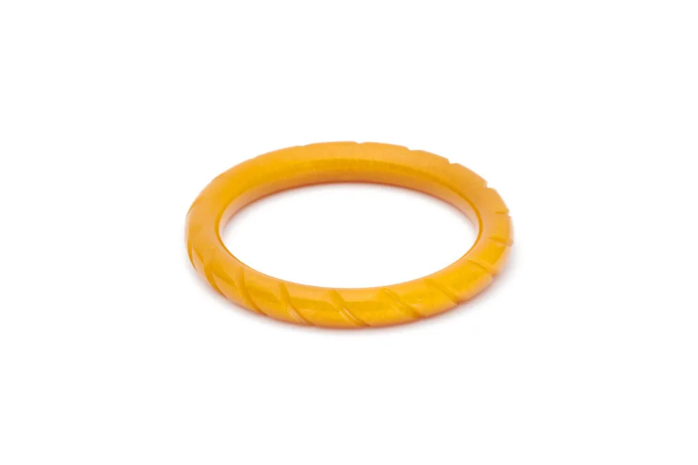 Narrow Golden Mustard Fakelite Bangle