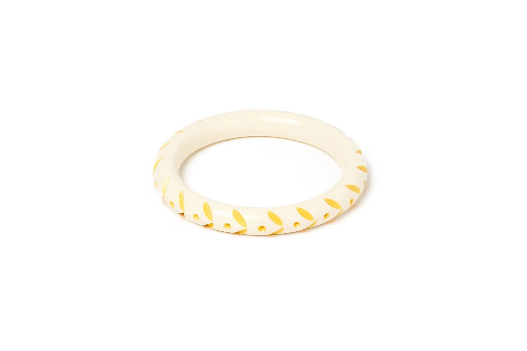 Narrow Primrose Cream Maiden Bangle
