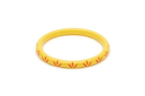Narrow Sunrise Carved Duchess Bangle