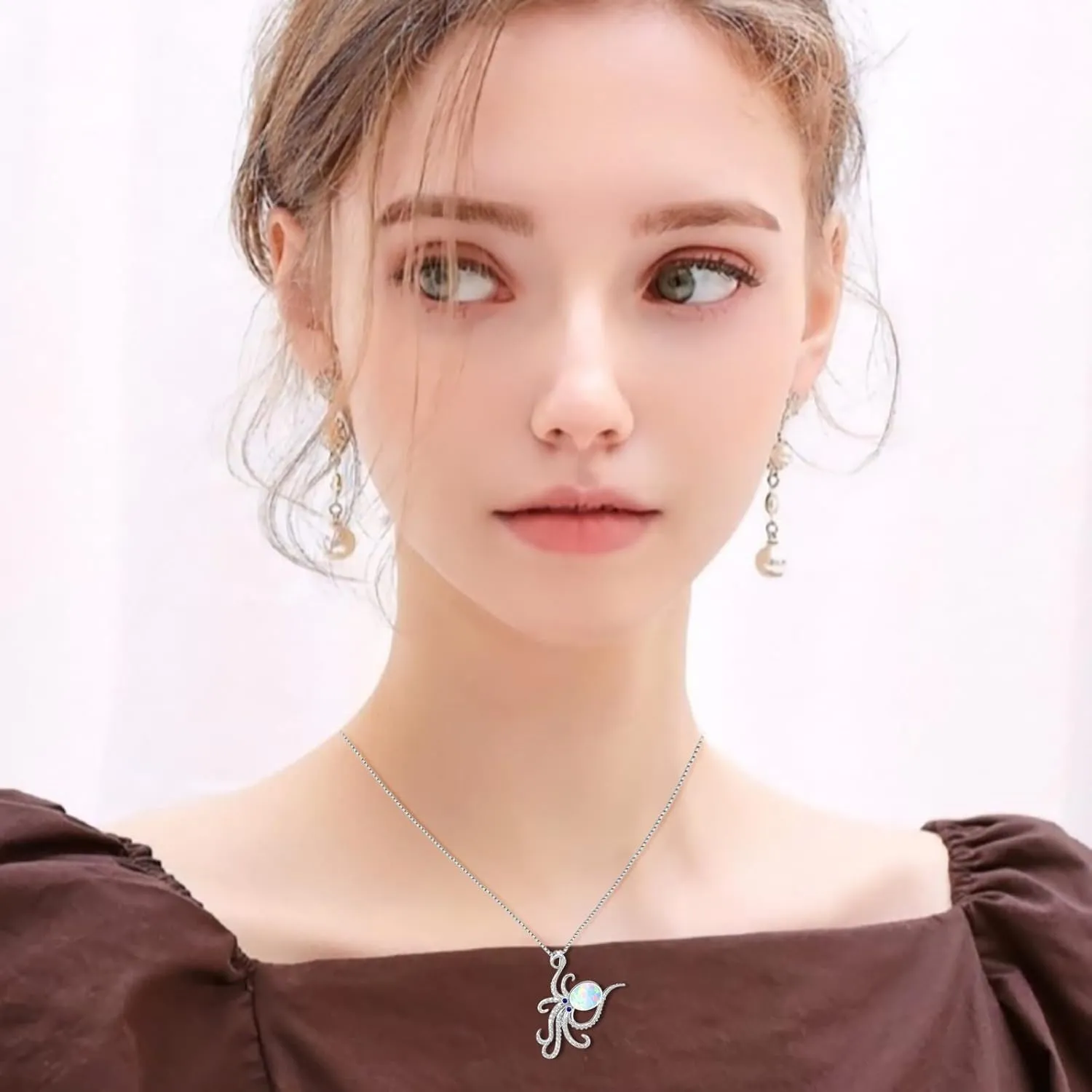 Necklaces for Women Trendy Long Heart Pendant Cubic Zirconia Necklace Cute Letter Initial Necklaces Handmade Necklaces Jewelry Gifts Womens 925 Sterling Silver Necklace Dainty Gold Necklace