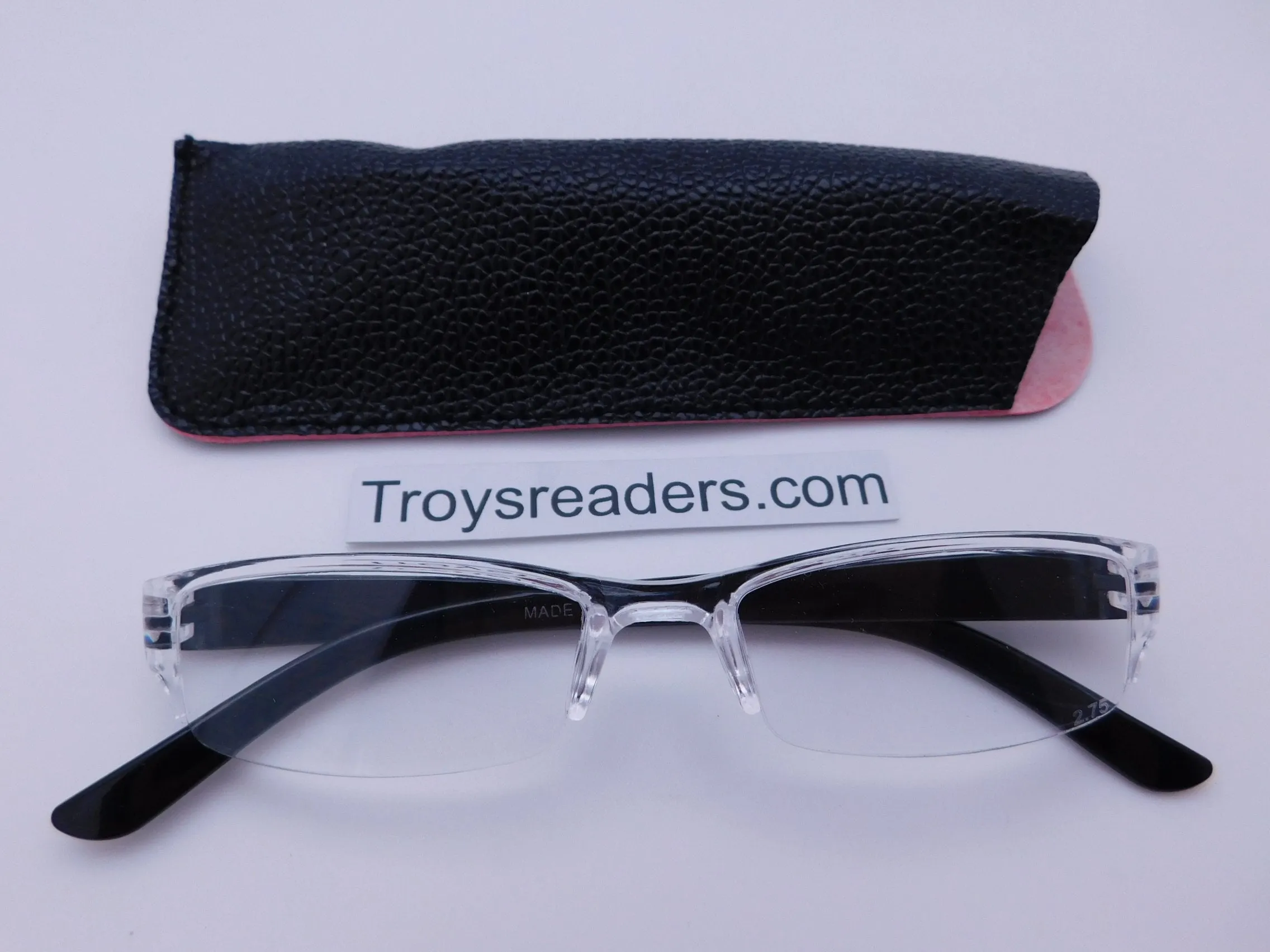 Pastel Rimless Readers With Case in Five Colors
