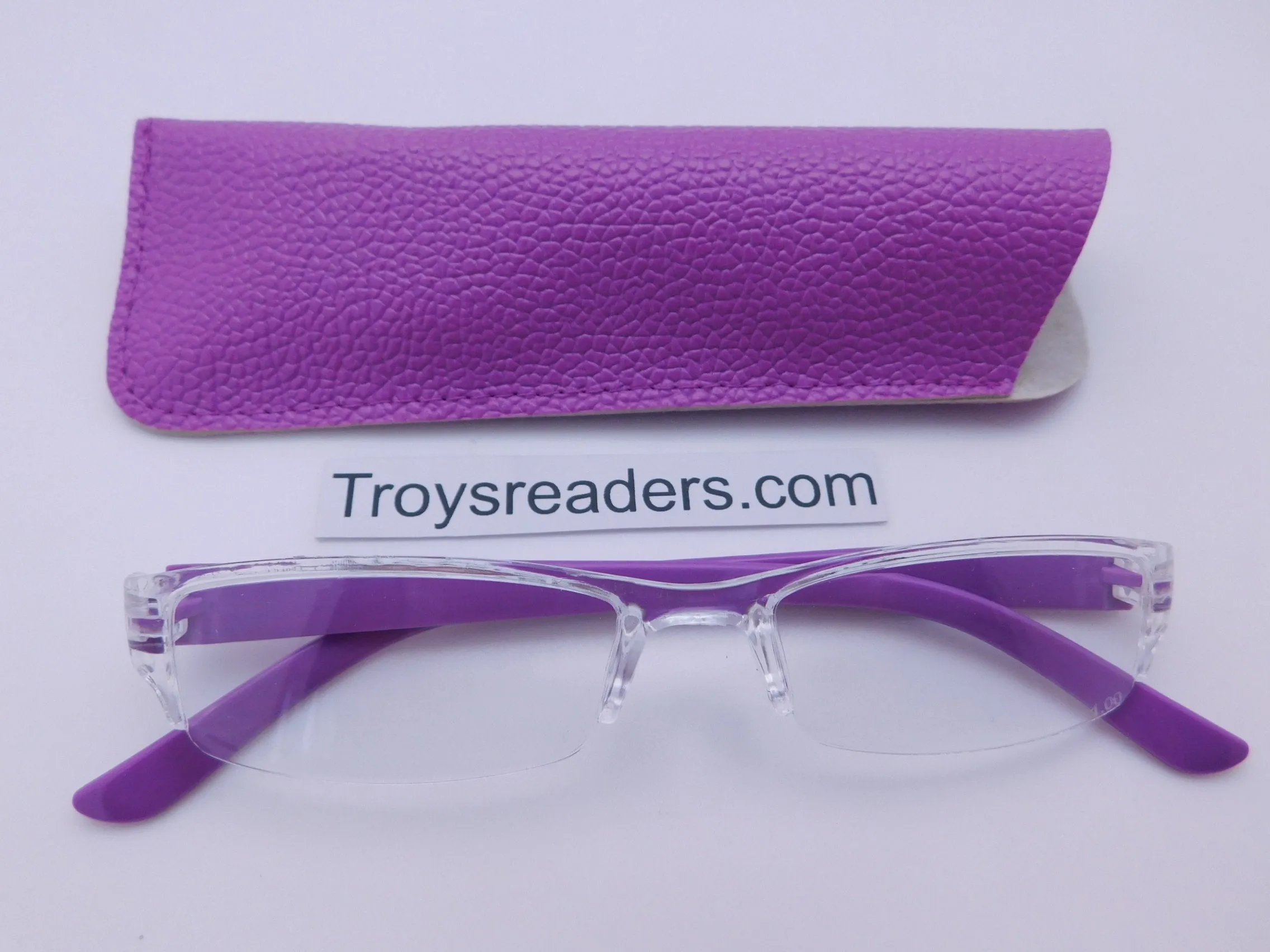 Pastel Rimless Readers With Case in Five Colors