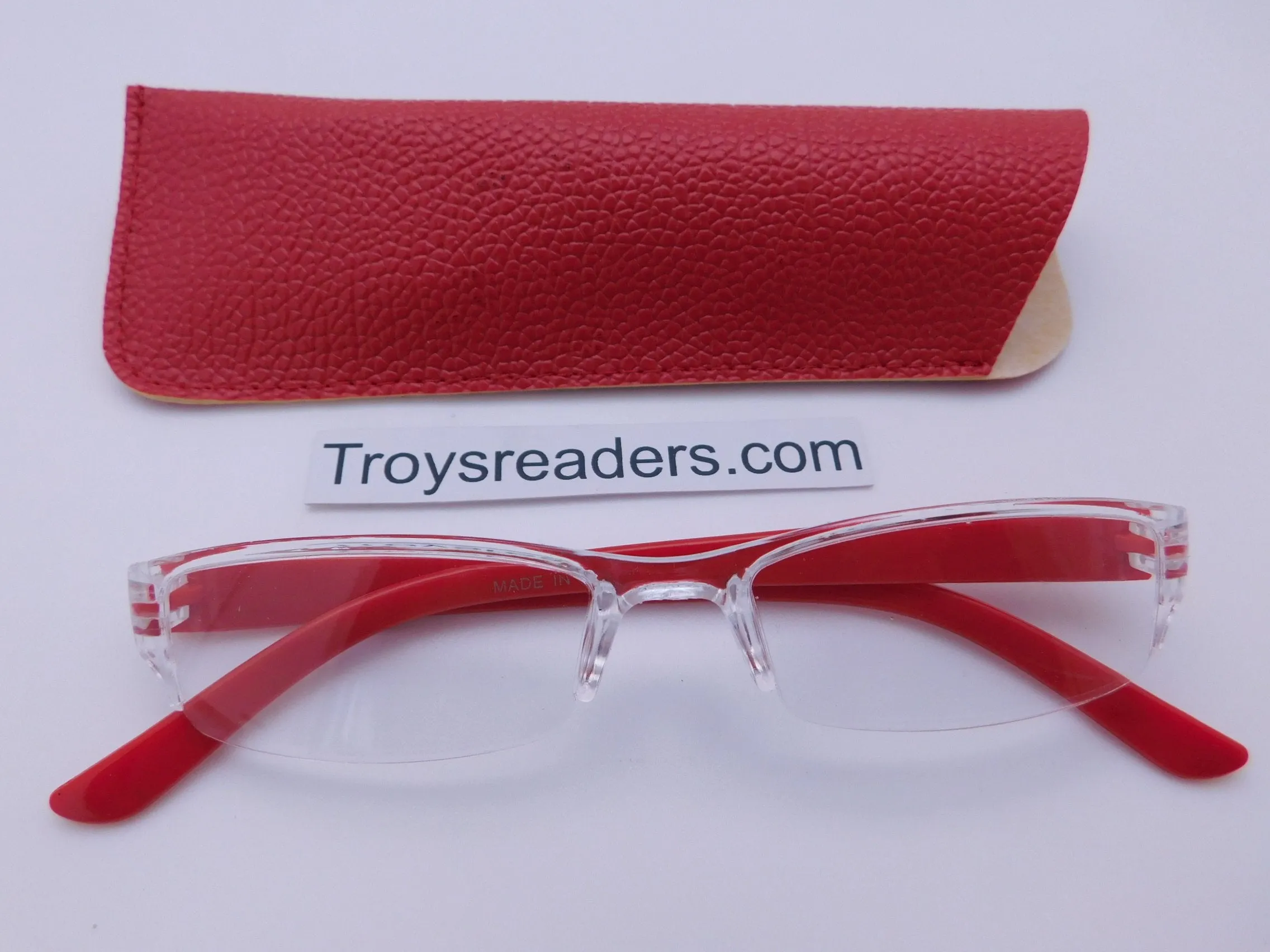 Pastel Rimless Readers With Case in Five Colors