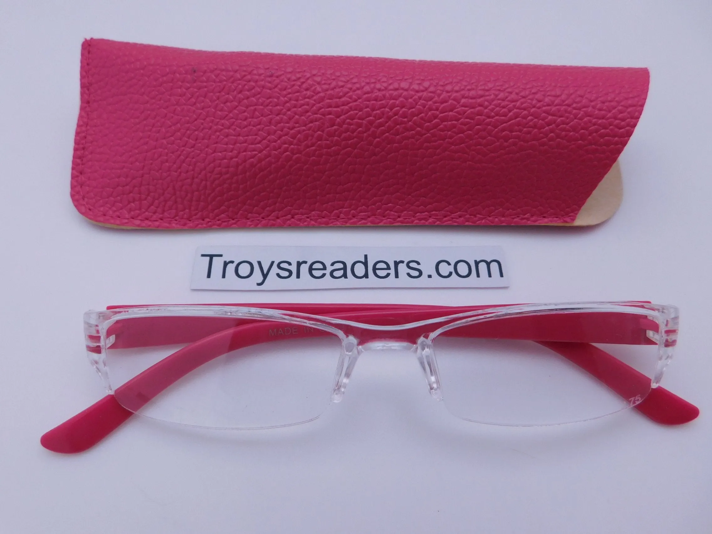 Pastel Rimless Readers With Case in Five Colors