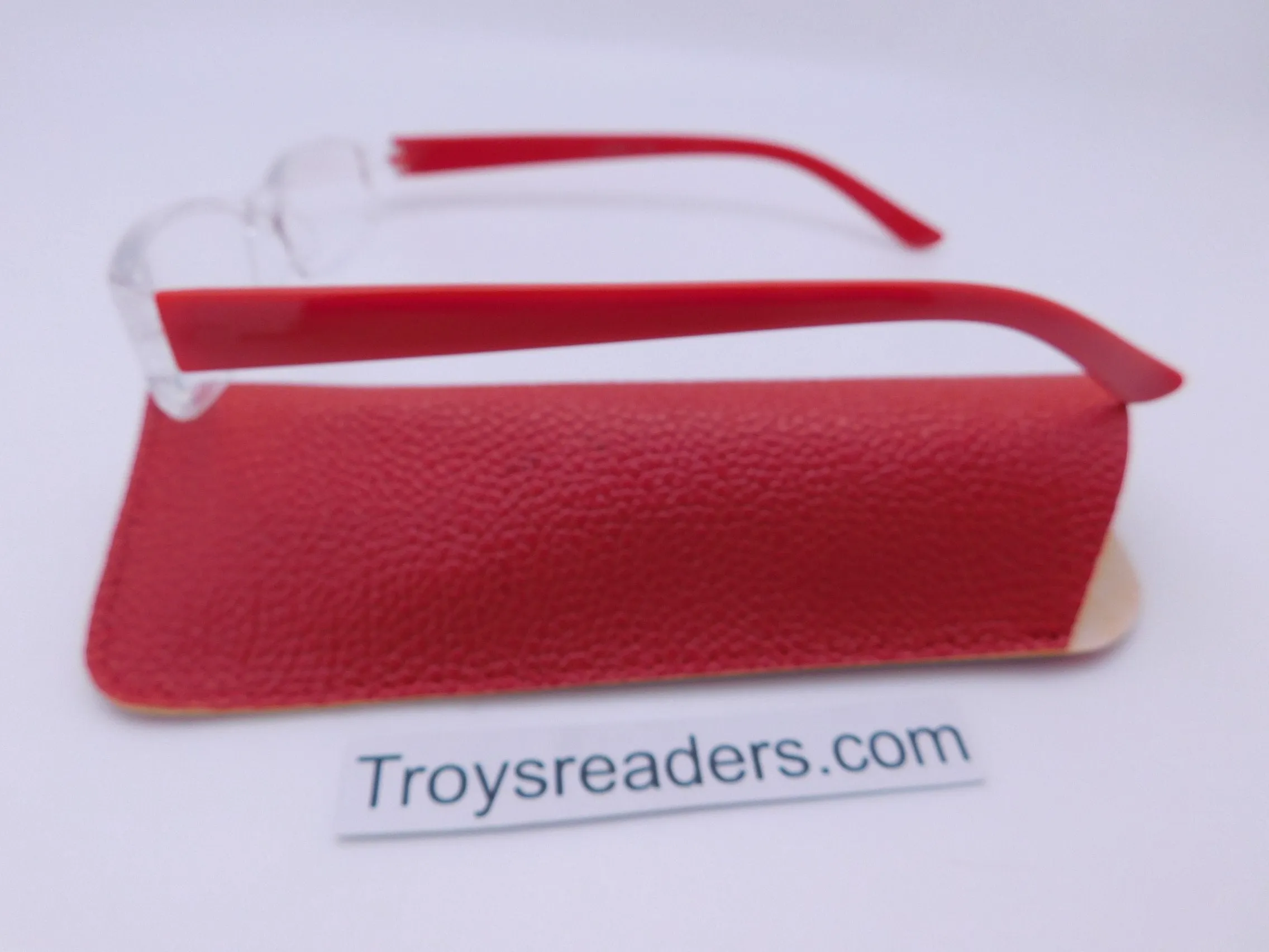 Pastel Rimless Readers With Case in Five Colors
