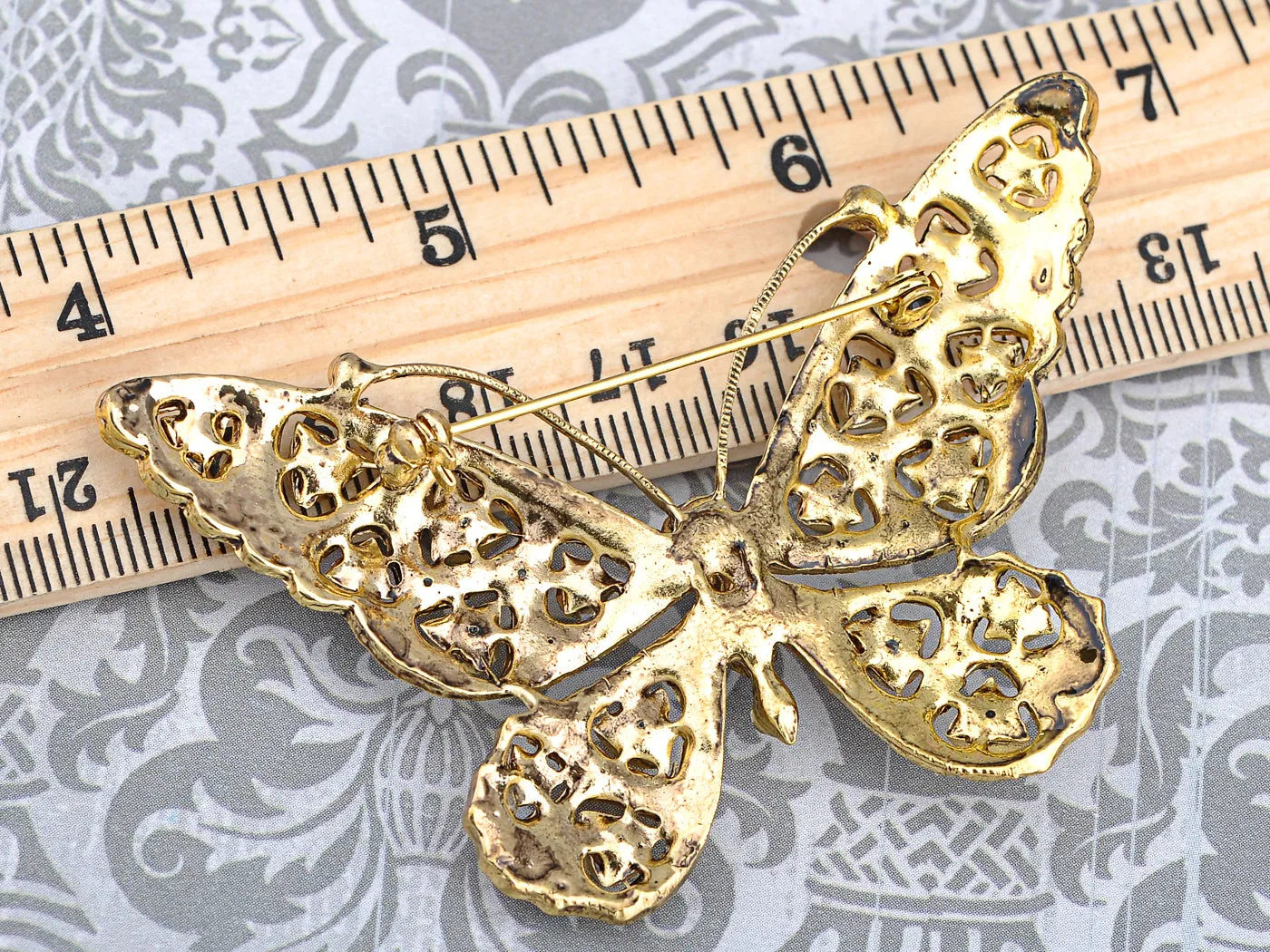 Perfect Color Rainbow Bright Butterfly Pin Brooch