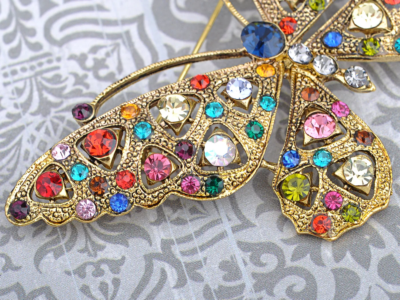 Perfect Color Rainbow Bright Butterfly Pin Brooch
