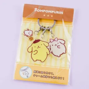 Pompompurin Friends Triple Charm Acrylic Keychain