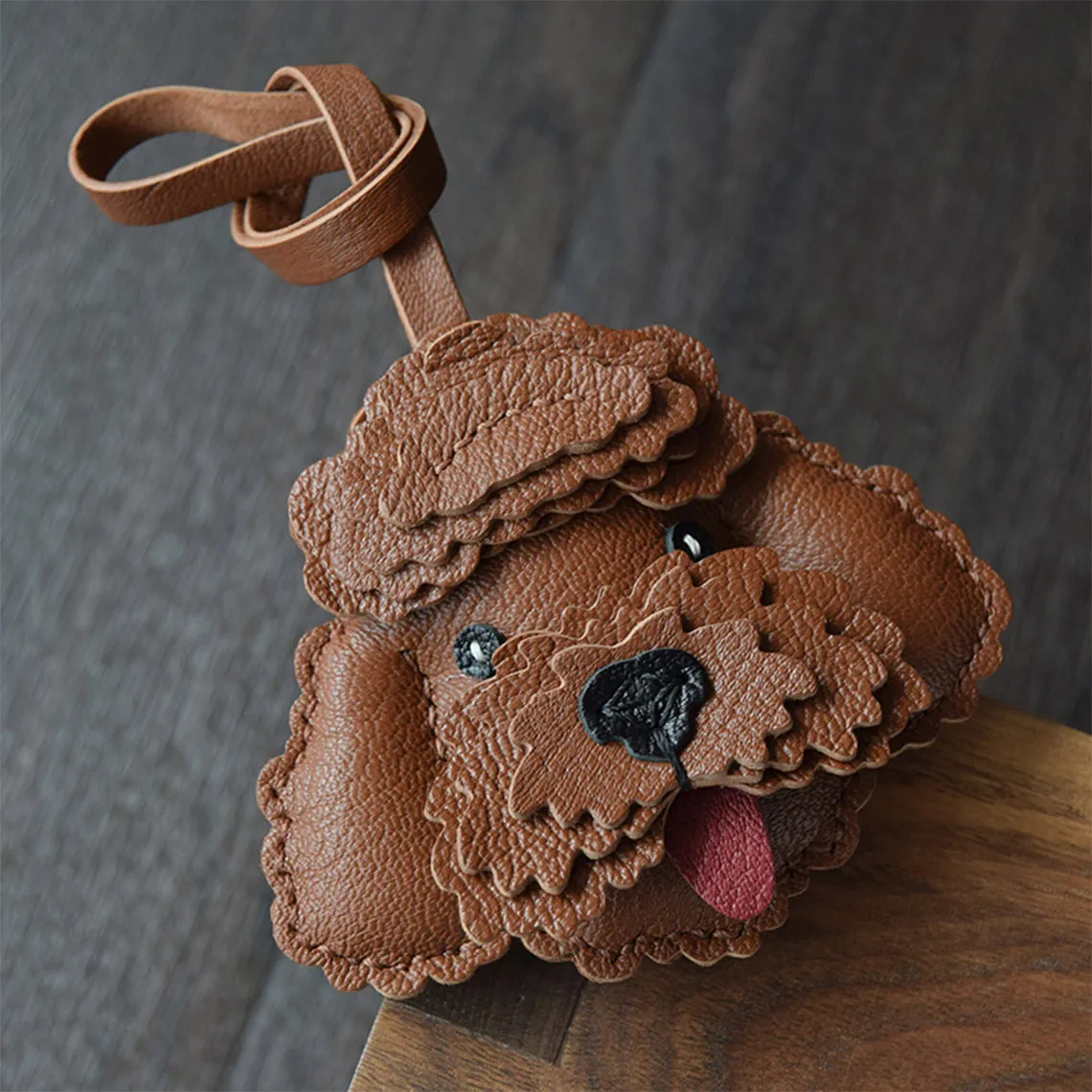 POPSEWING® Sheep Leather Teddy Dog Keychain DIY Kits