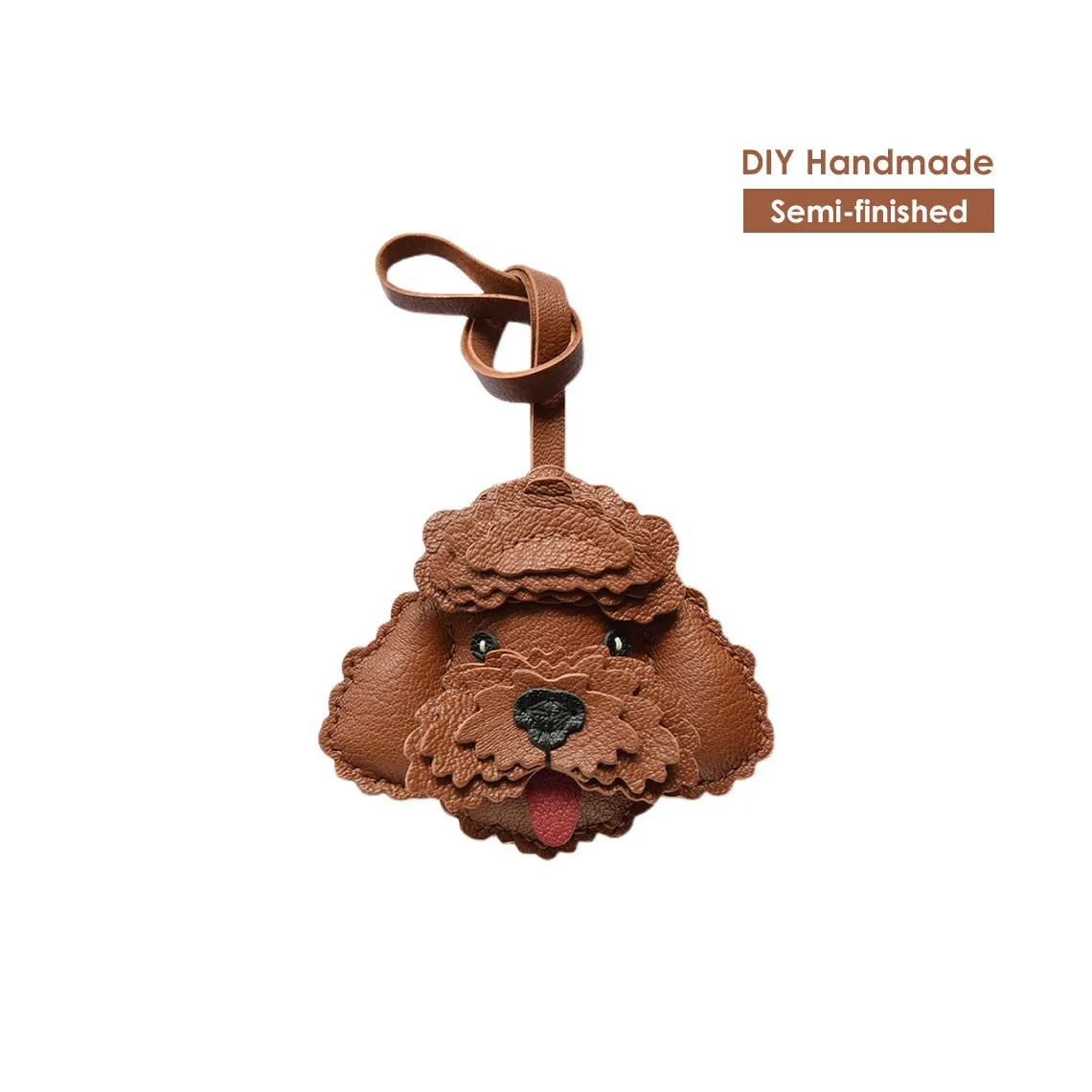 POPSEWING® Sheep Leather Teddy Dog Keychain DIY Kits