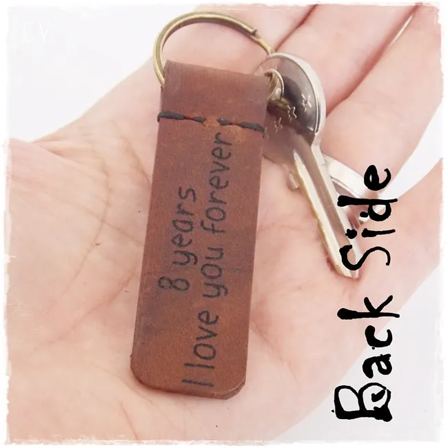 "Life" Motivational Leather Keychain