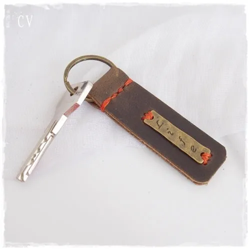 "Life" Motivational Leather Keychain