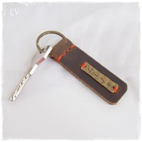 "Life" Motivational Leather Keychain