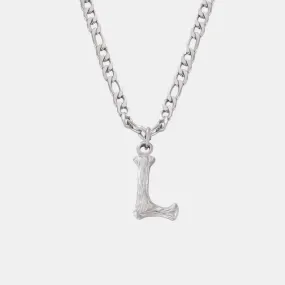 "Titanium Steel Letter Pendant Necklace - Durable & Personalized Jewelry"