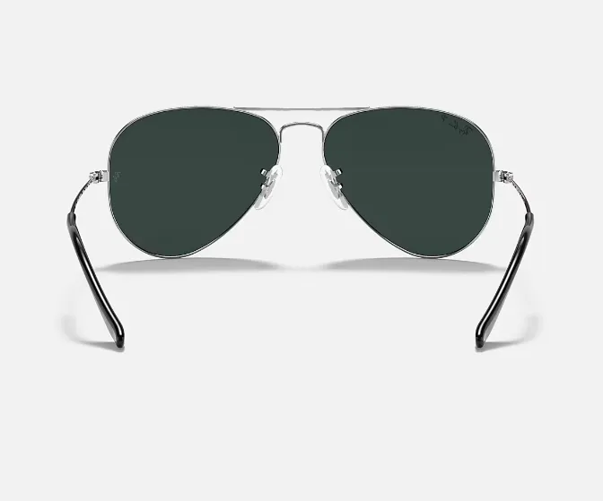 RAY-BAN Aviator Large Metal Mirror Sunglasses (Silver w/ Grey Mirror)