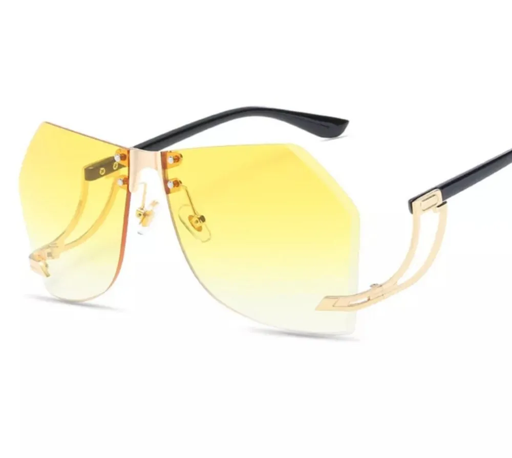 Rimless Goggle Sunglasses