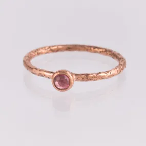 Rose Gold Ring with Tourmaline Crystal- Azti