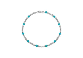 Round beads stackable beach anklet