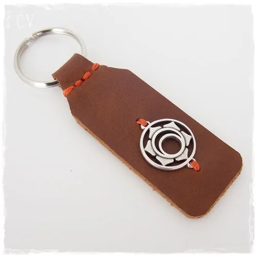 Sacral Chakra Leather Keychain
