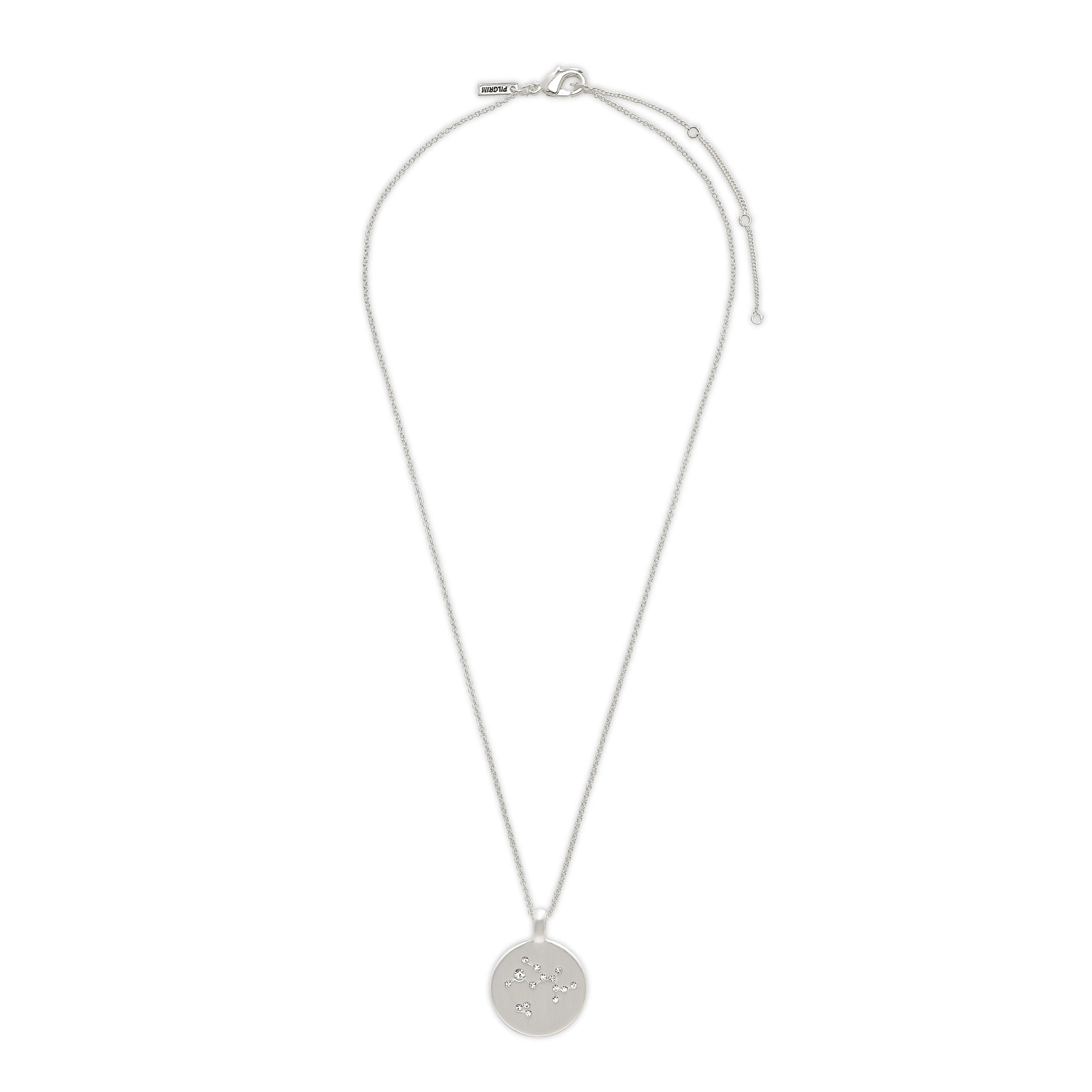 SAGITTARIUS Zodiac Sign Coin Necklace, silver-plated