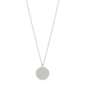 SAGITTARIUS Zodiac Sign Coin Necklace, silver-plated
