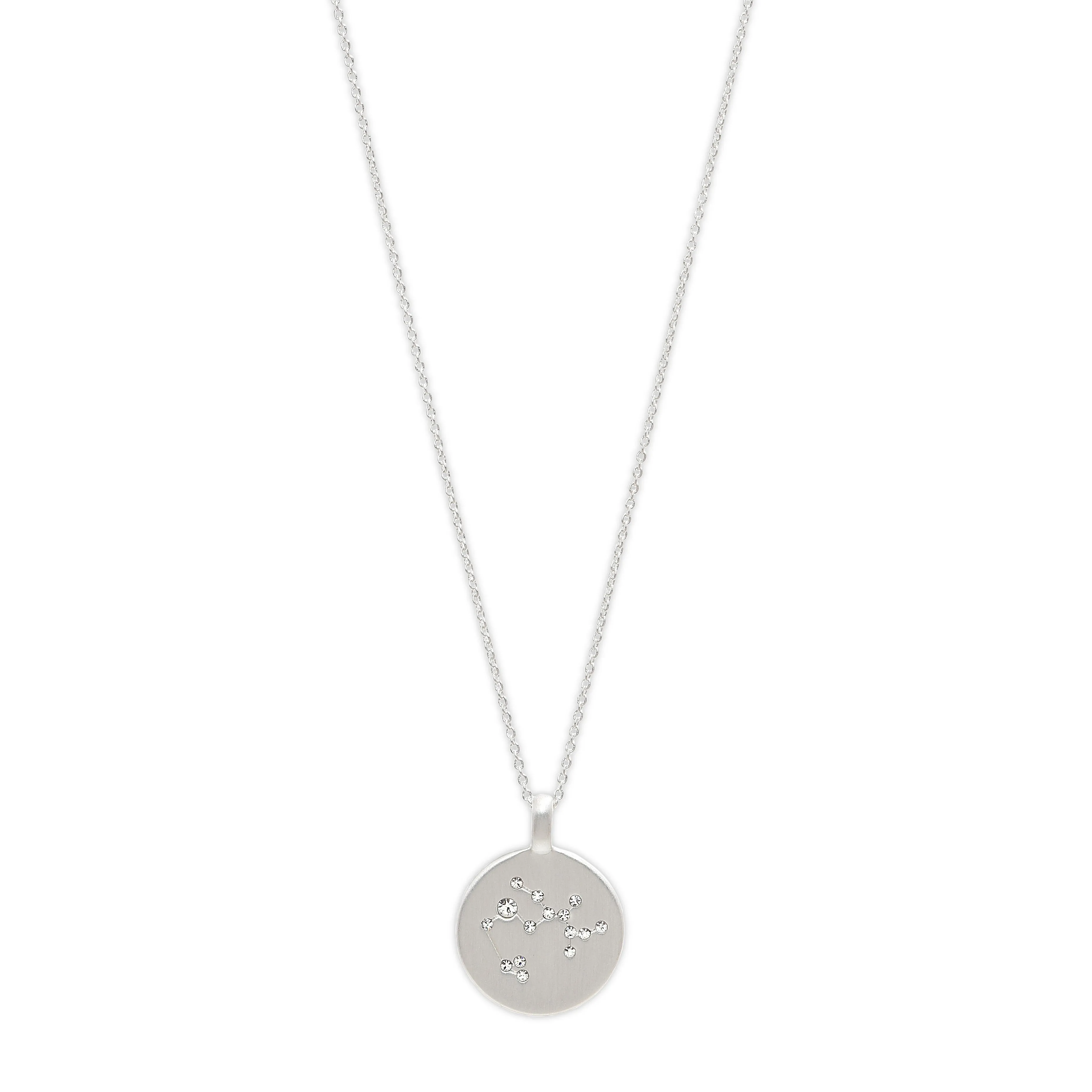 SAGITTARIUS Zodiac Sign Coin Necklace, silver-plated