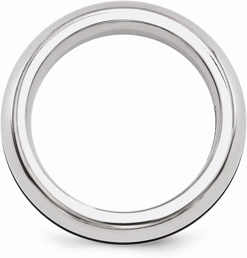 Solid Titanium Anodized 6mm Plain Classic Wedding Band Ring