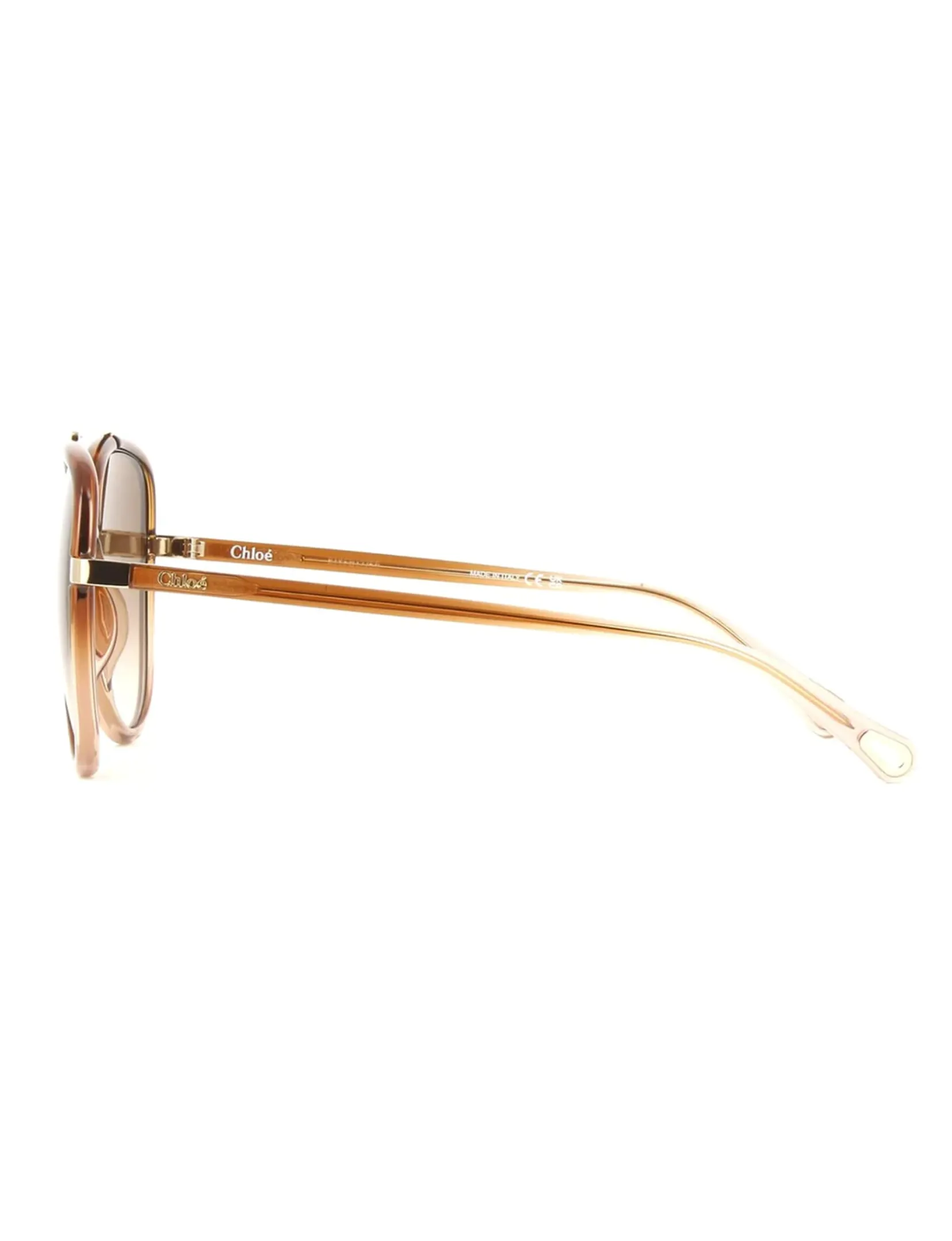 Square Oval Sunglasses, Brown