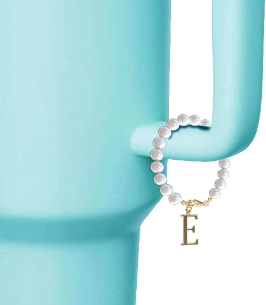Stanley Charms - 2PCS Stainless Steel Letter Charm Accessories for Stanley Cup and Simple Modern Tumbler, Initial Name ID Personalized Handle Charm for Stanley Tumbler