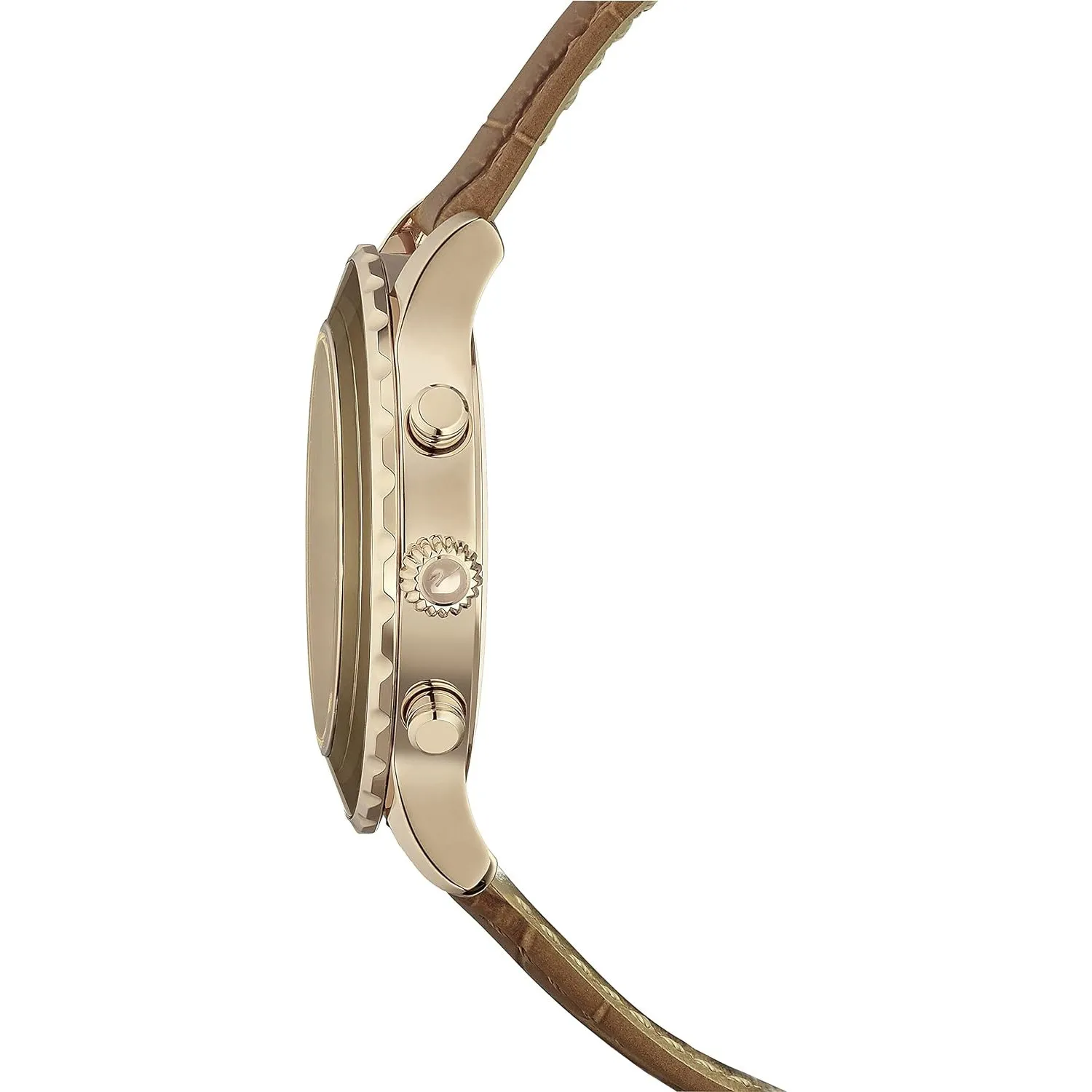Swarovski Women's Brown Dial Leather Band Octea Lux Crystal Chronograph Swiss Quartz Watch - 5632260