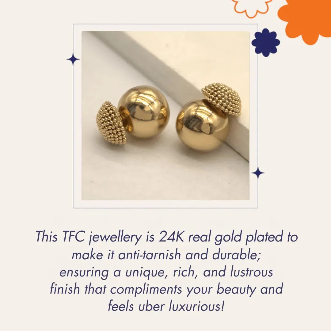 TFC Big Letter O- 24K Gold Plated Long Pendant Necklace