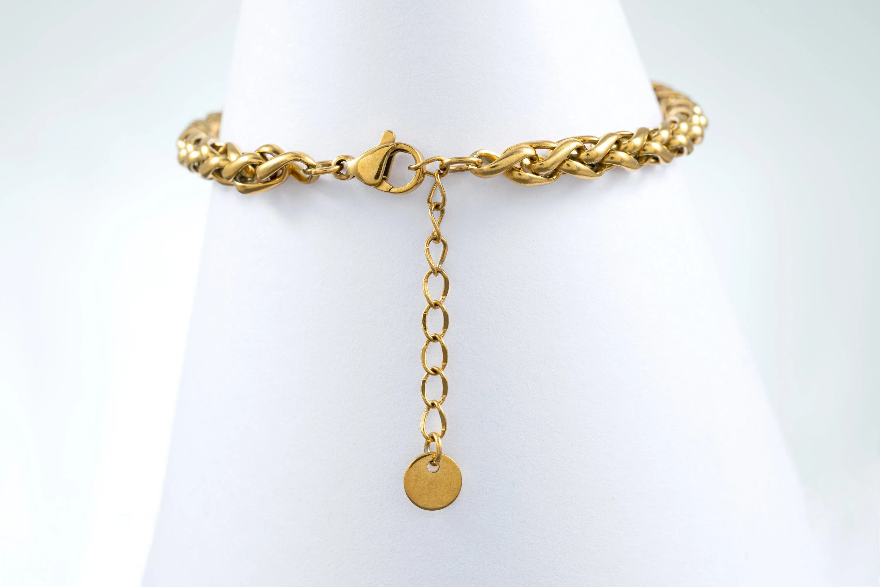Thick Chain Bracelet with single Freshwater Pearl