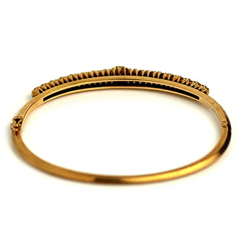 Vintage Round Cut Diamond Bangle Bracelet Circa 1970's
