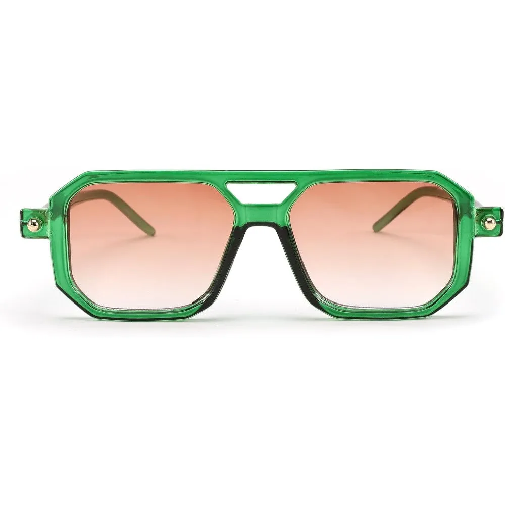Vintage Square 70s Aviator Sunglasses Classic Retro Stylish Frame for Women and Men