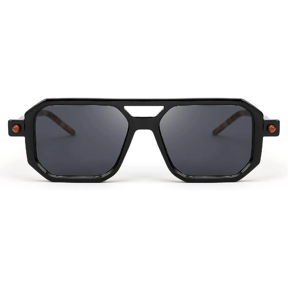 Vintage Square 70s Aviator Sunglasses Classic Retro Stylish Frame for Women and Men