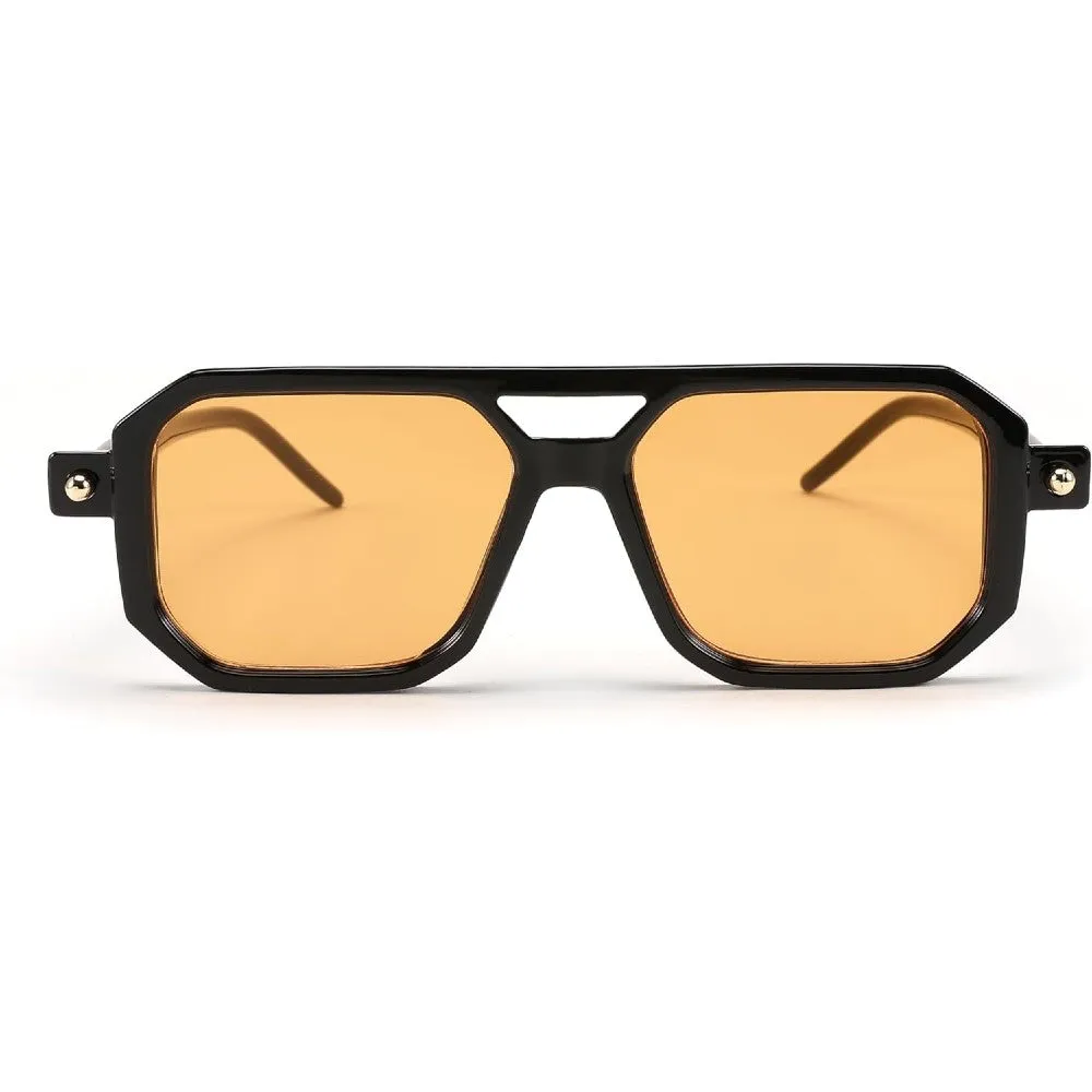 Vintage Square 70s Aviator Sunglasses Classic Retro Stylish Frame for Women and Men