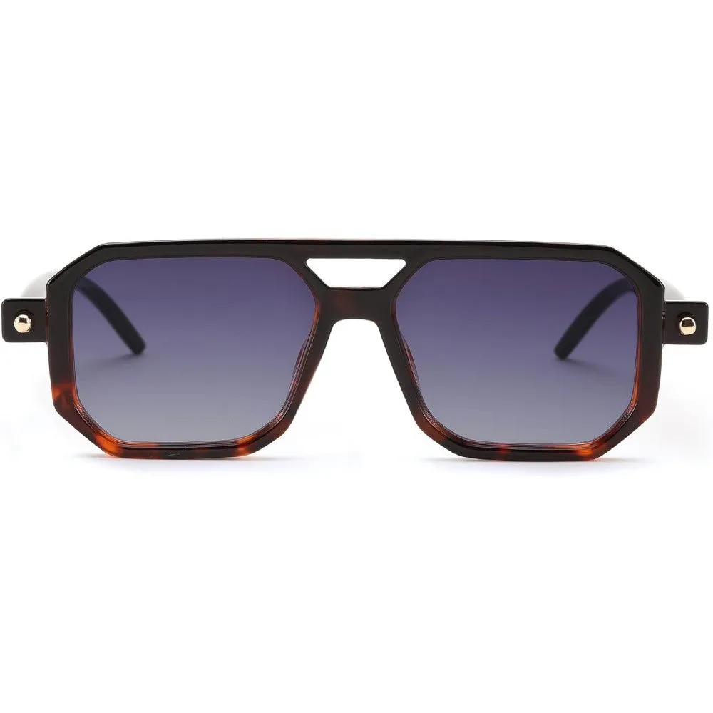 Vintage Square 70s Aviator Sunglasses Classic Retro Stylish Frame for Women and Men
